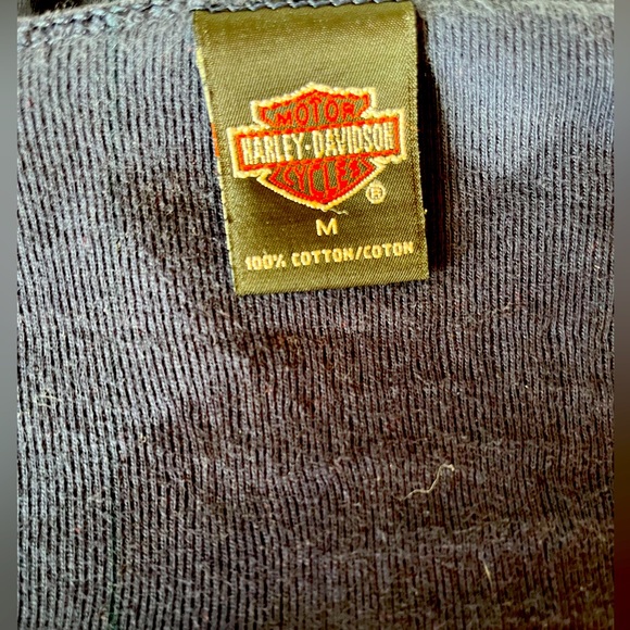 🔥🔥🔥Vintage Harley Davidson Sweetheart Neckline Short Sleeve Top Year 2000 - Picture 4 of 5